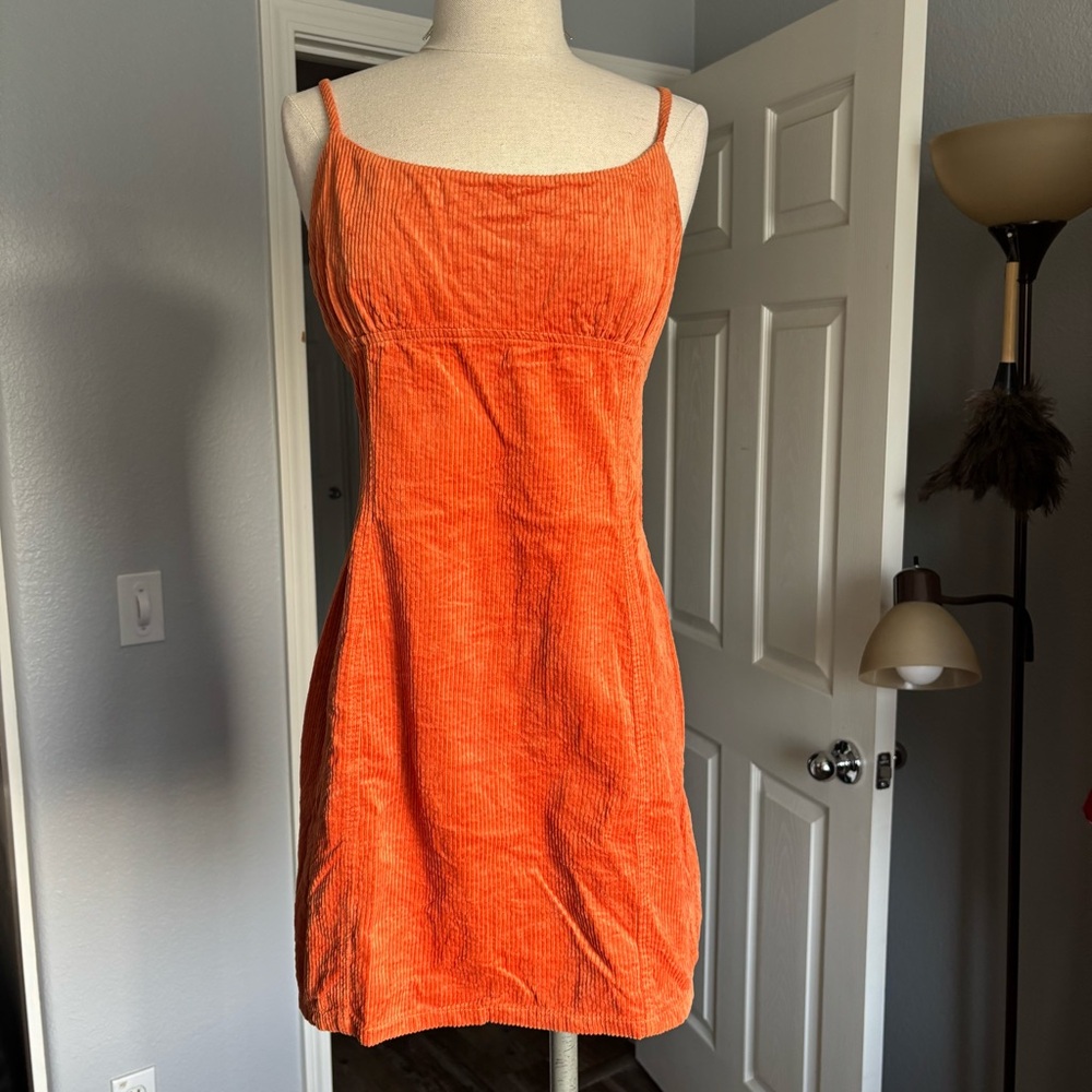 Orange mini dress